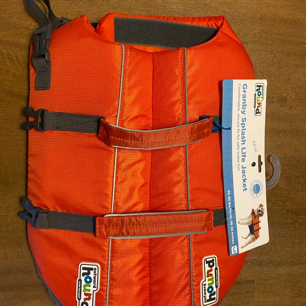 NWT Outward Hound Granby Splash Red and Blue Dog Life Jacket